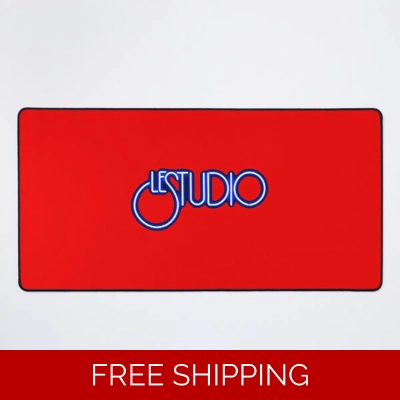 Le Studio Desk Mat White & Blue Logo